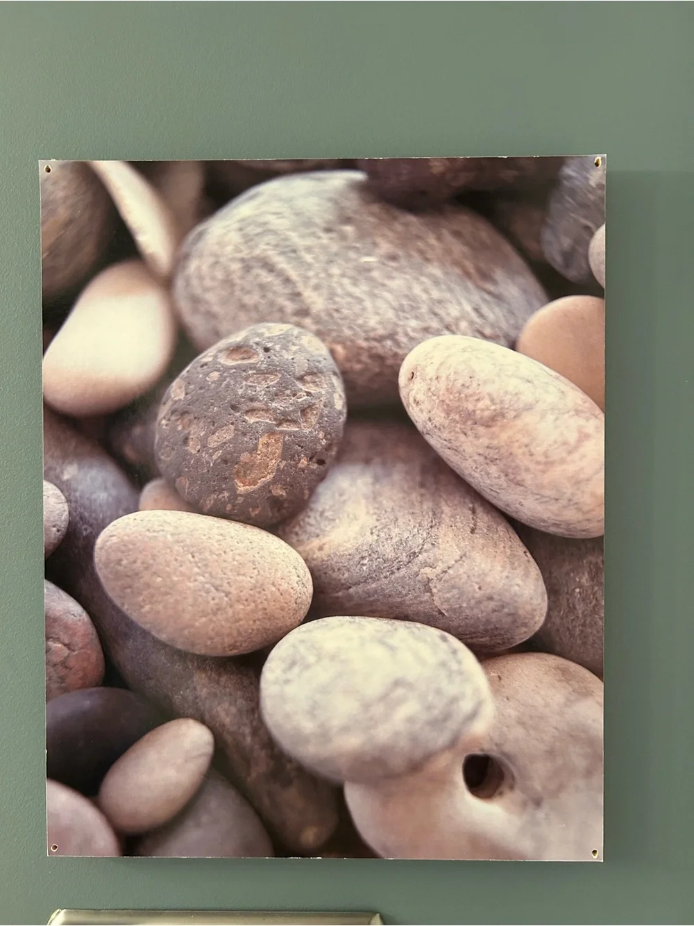 Neutral Pebble Stones Canvas Wall Art – Home Wall Decor (ab 15 in w, 19in h)
